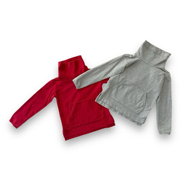 Primary | Funnel Neck Tunic Length Sweatshirts (3) ♥️🩶 - Picture 1 of 7